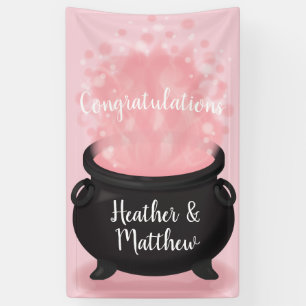 Banderoles Bébé brasse Sorcière douche gothique rose fille