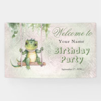 Bébé Crocodile Accueil d'anniversaire
