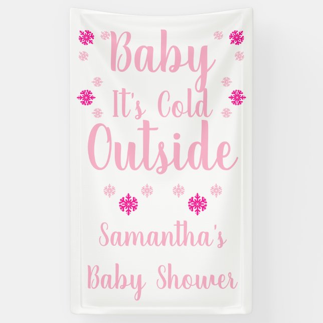 Banderoles Bébé Il fait froid dehors (Vertical)