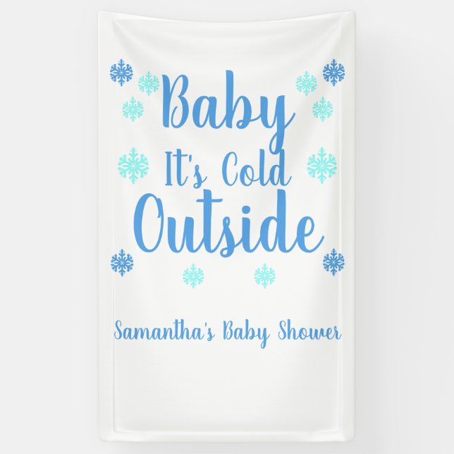 Banderoles Bébé Il fait froid dehors (Vertical)