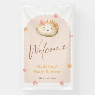 Banderoles Bébé rose pâle Douche Bébé Fille Douche Accueil