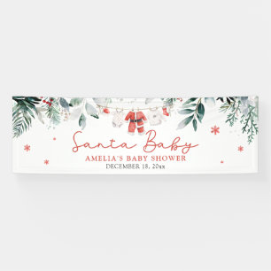 Banderoles Bébé Santa Rouge Vêtements de Bébé Noël Baby Showe