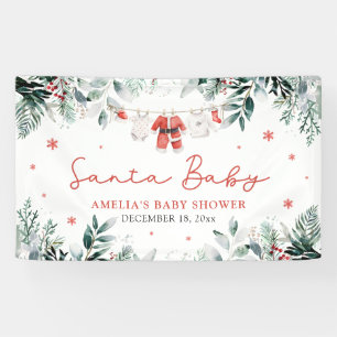 Banderoles Bébé Santa Rouge Vêtements de Noël pour Bébé Baby