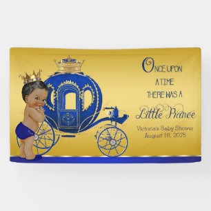 Banderoles Bébé Shower Garçon Prince Afro-Américain Carrosse