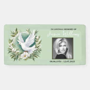 Banderoles Belle colombe blanche