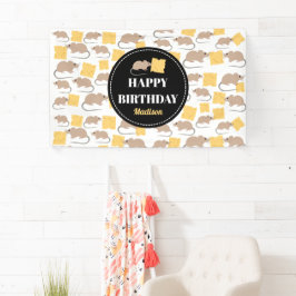 Banderoles Belle Souris Rodent Manger Fromage Anniversaire