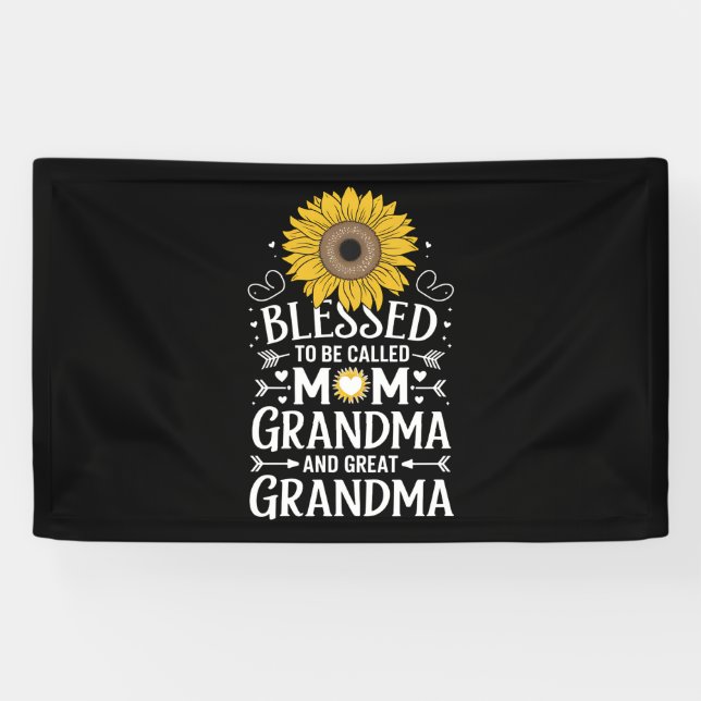 Banderoles Béni D'Être Appelé Maman Grand-Mère Grand Tourneso (Horizontal)