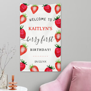 Banderoles Berry aux fraises sucrées Accueil pour le premier 