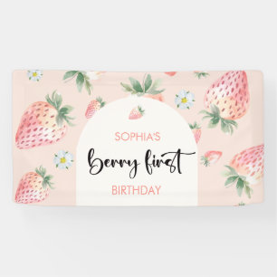 Banderoles Berry premier anniversaire de enfant de fraise
