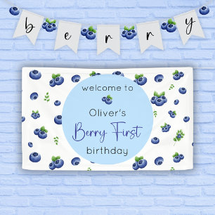 Banderoles Berry Premier Anniversaire du bleuet