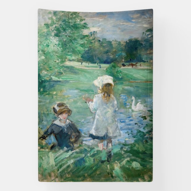 Banderoles Berthe Morisot - À côté d'un lac (Verticale)