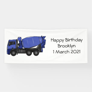 Banderoles Béton mélange camion de transport caricature
