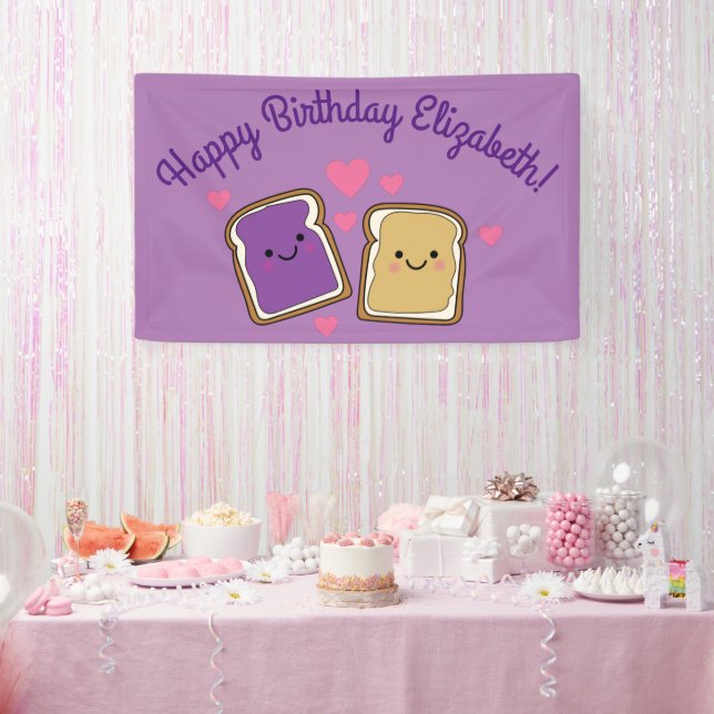 Banderoles Beurre d'arachide et Jelly fête d'anniversaire PBJ (Fête)