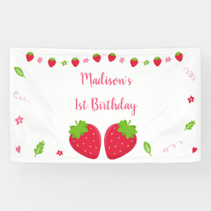 Banderoles Beurre mignonne doux à la fraise Anniversaire
