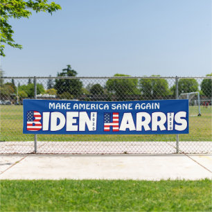 Banderoles Biden Harris 2020 RENDRE L'AMÉRIQUE SANE
