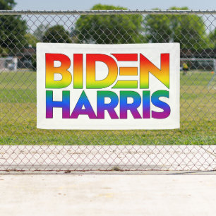 Banderoles Biden Harris Fierté Arc-en-ciel