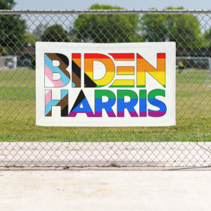 Banderoles Biden Harris LGBTQ+ Progrès Fierté