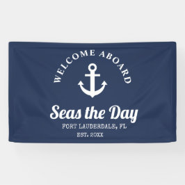 Banderoles Bienvenue à bord du Nautical Boat Name