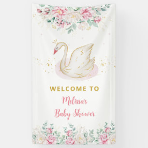 Banderoles Bienvenue à la Baby Shower de la Princesse Cygne
