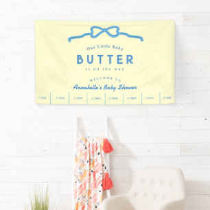 Banderoles Bienvenue à la Baby Shower Little Baby Butter Bow