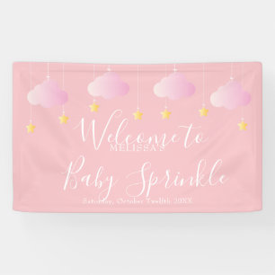 Banderoles Bienvenue à la Baby Shower Rose Fille Twinkle Spri