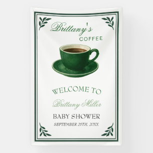Banderoles Bienvenue à la Baby Shower Tasse de Café Vert
