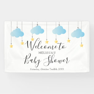 Banderoles Bienvenue à la Baby Shower Twinkle Twinkle Blue Bo