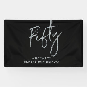 Banderoles Bienvenue à la fête d'anniversaire des cinquante a