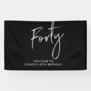 Banderoles Bienvenue à la fête d'anniversaire des quarante an