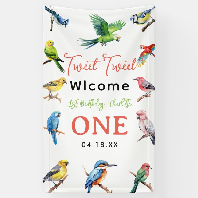 Banderoles Bienvenue à la fête du 1er anniversaire de l'Oisea (Vertical)