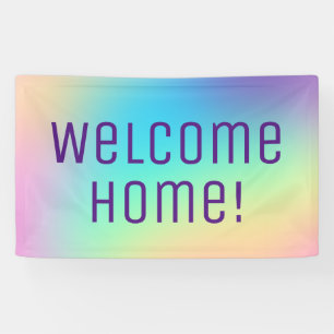 Banderoles Bienvenue à la maison ! Bandeau arc-en-ciel Paste