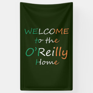 Banderoles Bienvenue à la maison YourName sur Irish Flag bnr