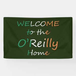 Banderoles Bienvenue à la maison YourName sur Irish Flag bnr
