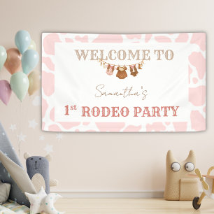 Banderoles Bienvenue à l'anniversaire de la cowgirl occidenta