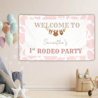 Banderoles Bienvenue à l'anniversaire de la cowgirl occidenta