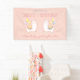 Banderoles Bienvenue à l'anniversaire des enfants avec un alp