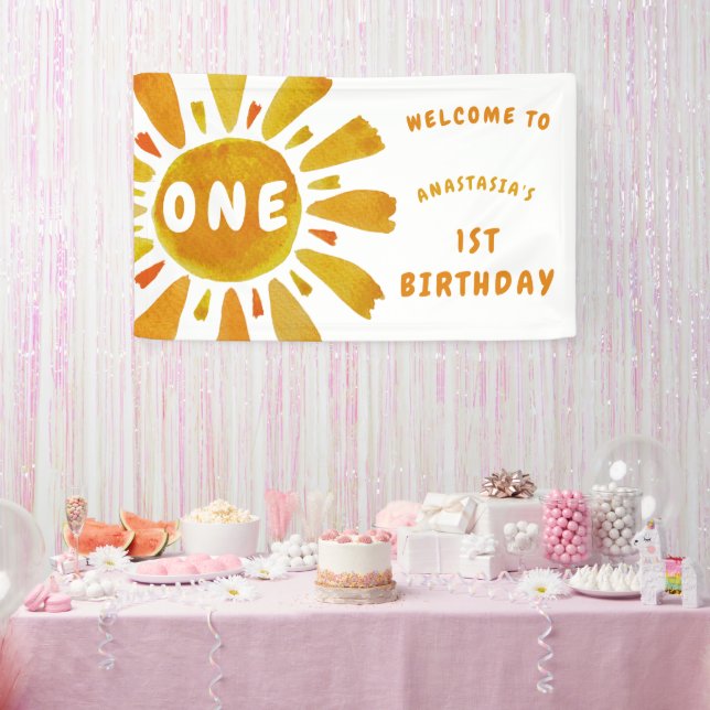 Banderoles Bienvenue à l'anniversaire du soleil (Fête)