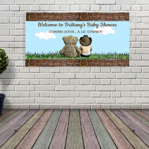 Banderoles Bienvenue à notre Lil' Cowboy Ethnic Baby Boy