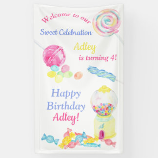Banderoles Bienvenue à notre Sweet Celebration Candy Annivers
