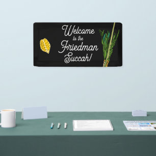 Banderoles Bienvenue à Succah Lulav Banner - Personnalisé