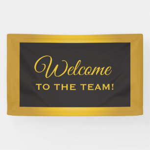 Banderoles Bienvenue à Team Professional Gold et Black