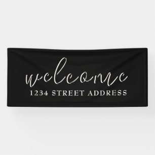 Banderoles Bienvenue Adresse Parti du réchauffement des