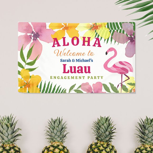 Banderoles Bienvenue au Luau Engagement Party (Créateur téléchargé)