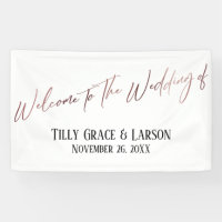 Bienvenue au Mariage de, Rose Gold Handwriting