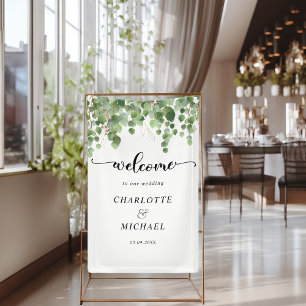 Banderoles Bienvenue au Mariage Eucalyptus