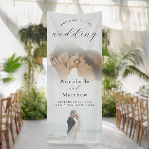 Banderoles Bienvenue au mariage photo élégant moderne