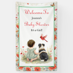 Banderoles Bienvenue Baby Shower Bébé et Chiot