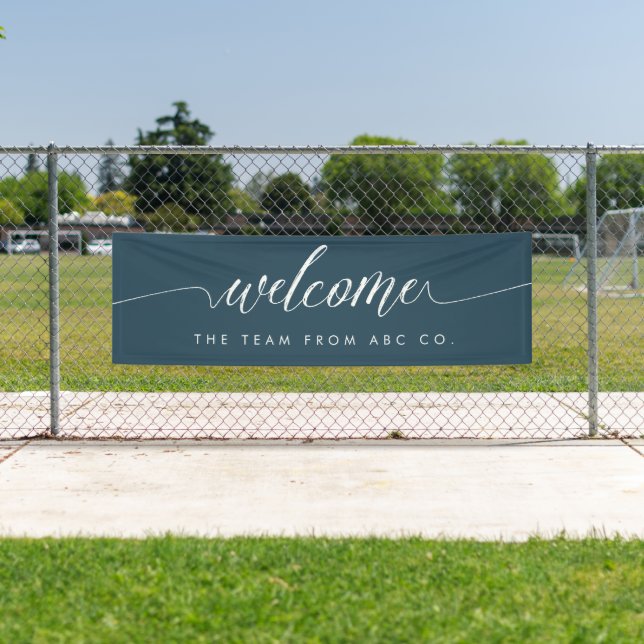 Banderoles Bienvenue Banner Poster Vinyl Faire-part personnal (En situation)