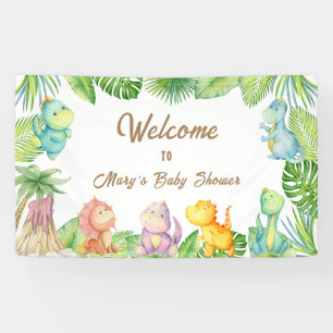Banderoles Bienvenue Bébé Dinosaure