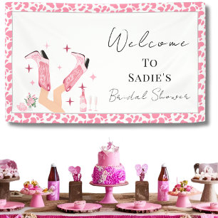 Banderoles Bienvenue Boots & Bubbly Enterrement de Vie de Jeu